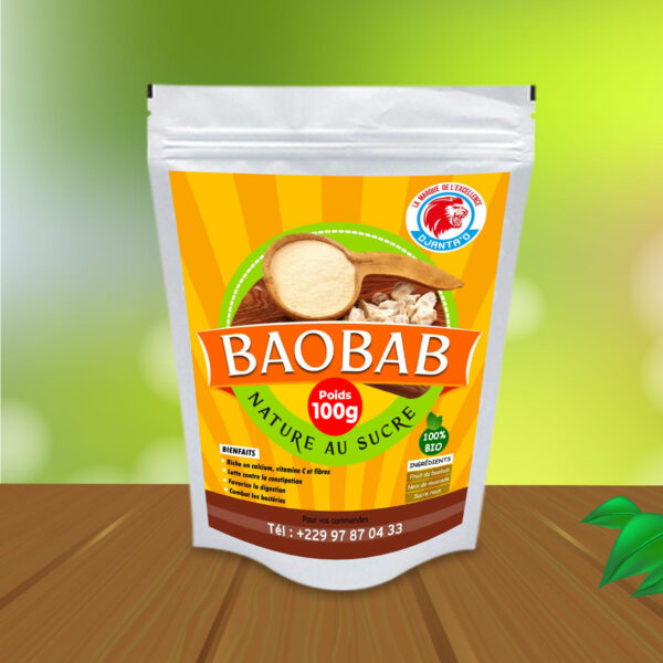 Farine de baobab au sucre  - 100 g